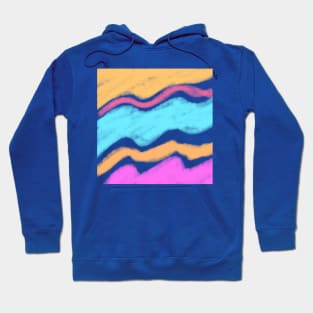 Blue green pink watercolor art Hoodie